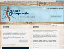 Tablet Screenshot of frontierchiropractic.com